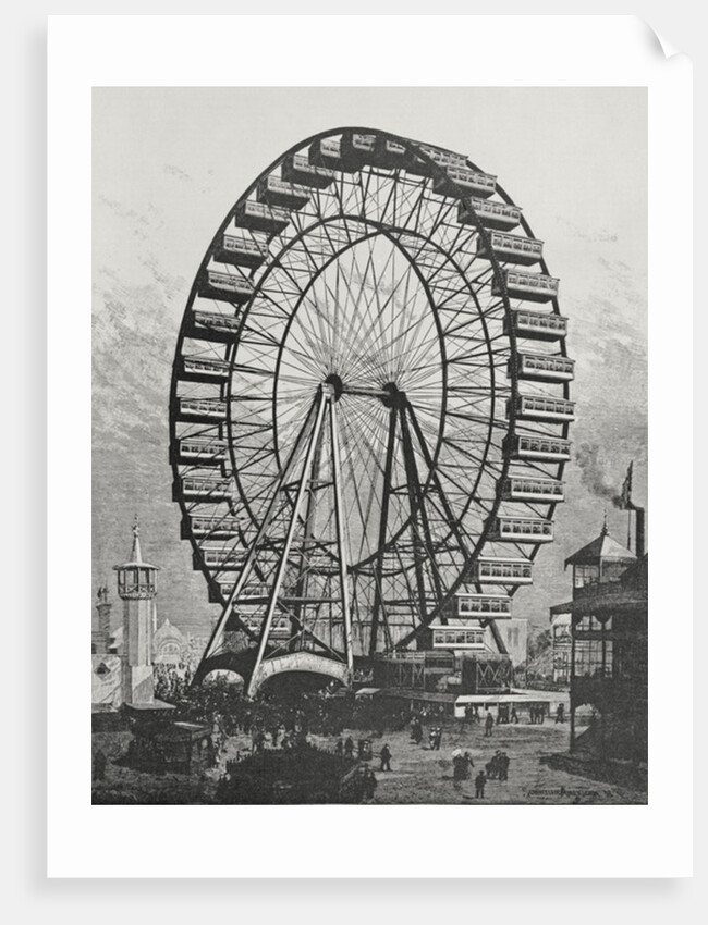 The Great Ferris Wheel in The World Columbian Exposition, 1st July 1893 by American School