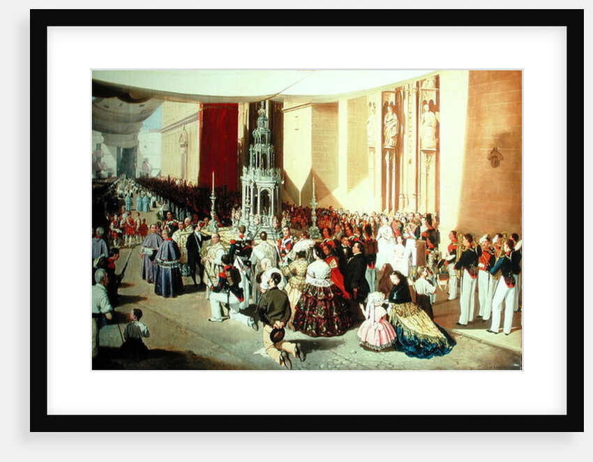 Procession of Corpus Christi in Seville by Manuel Cabral y Aguado Bejarano