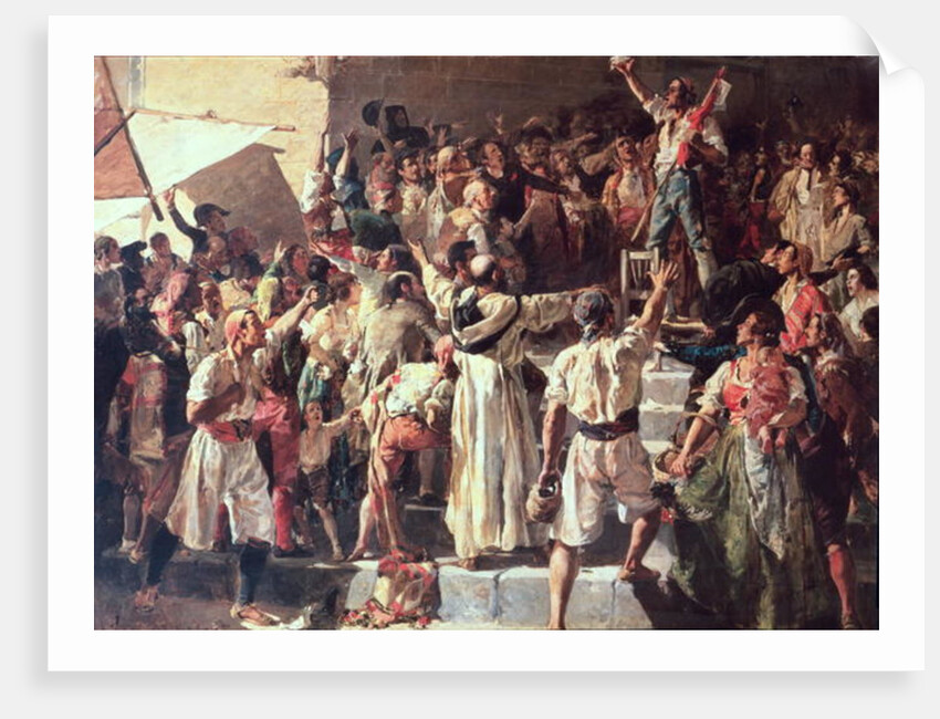 The Cry of the Palleter declaring was on Napoleon, 1884 by Joaquin Sorolla y Bastida