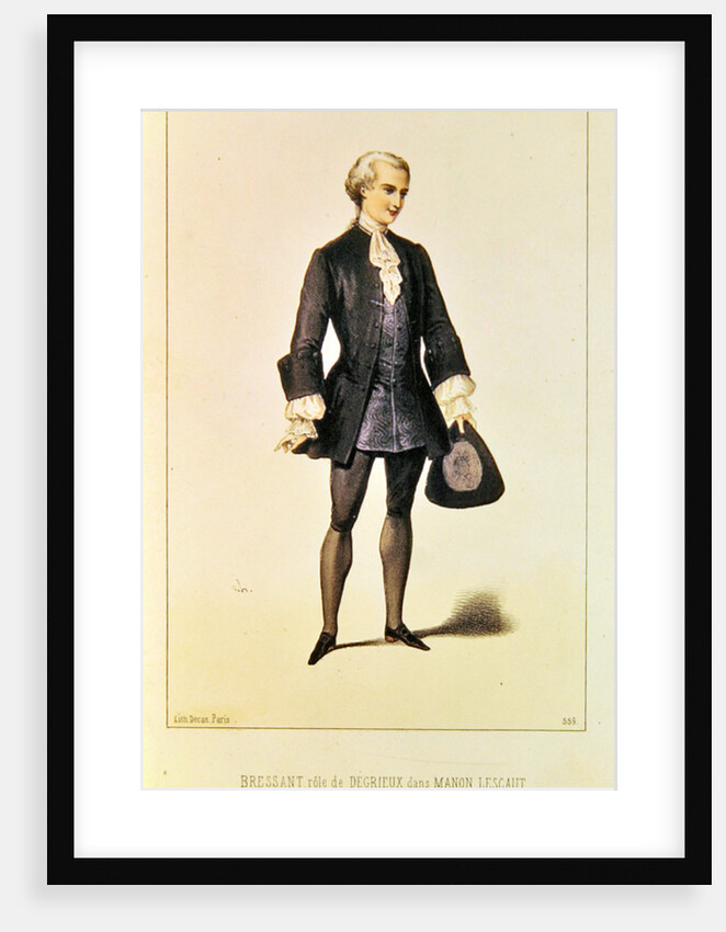 Bressant in the role of Degrieux, in the opera Manon Lescaut by Anonymous