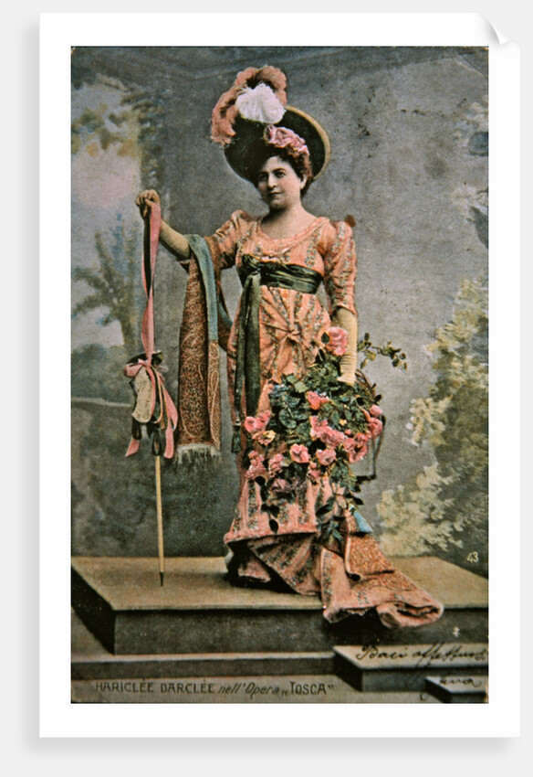 Hariclea Darclee in the opera 'Tosca' by Giacomo Puccini 1900 by Anonymous