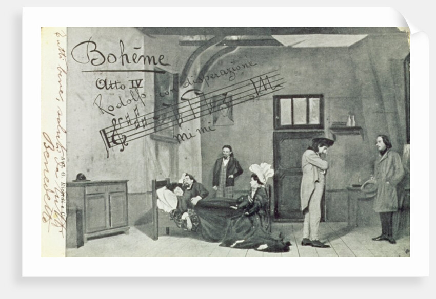 Scene from Act IV of the opera 'La Boheme', by Puccini by Anonymous