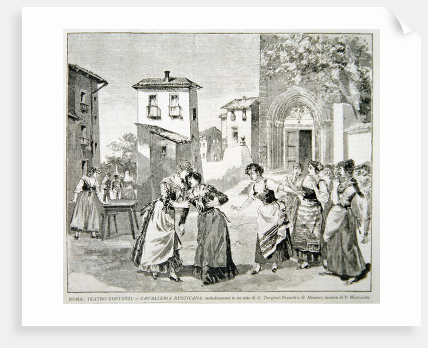 Scene from the opera 'Cavalleria rusticana', by Pietro Mascagni by Italian School