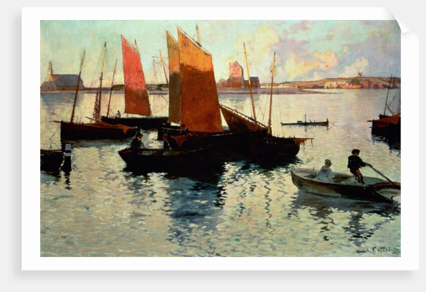 Evening Light at the Port of Camaret, 1892 by Charles Cottet