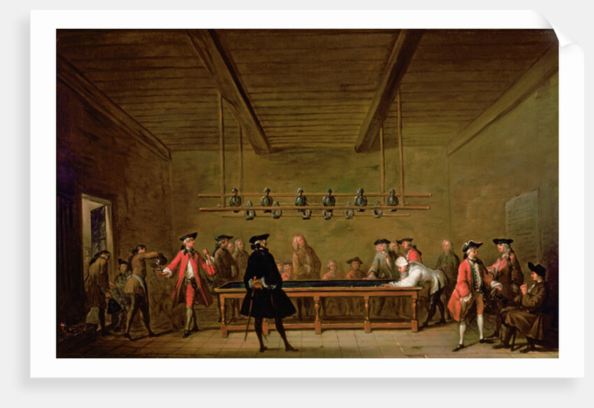 A Game of Billiards, c.1720-26 by Jean-Baptiste Simeon Chardin