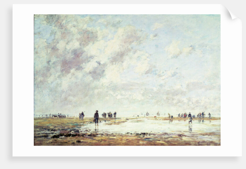 Low Tide at Etaples, 1886 by Eugene Louis Boudin