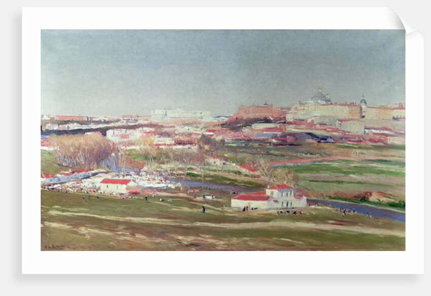 Pradera de San Isidro and Palacio Real beyond, Madrid by Aureliano de Beruete