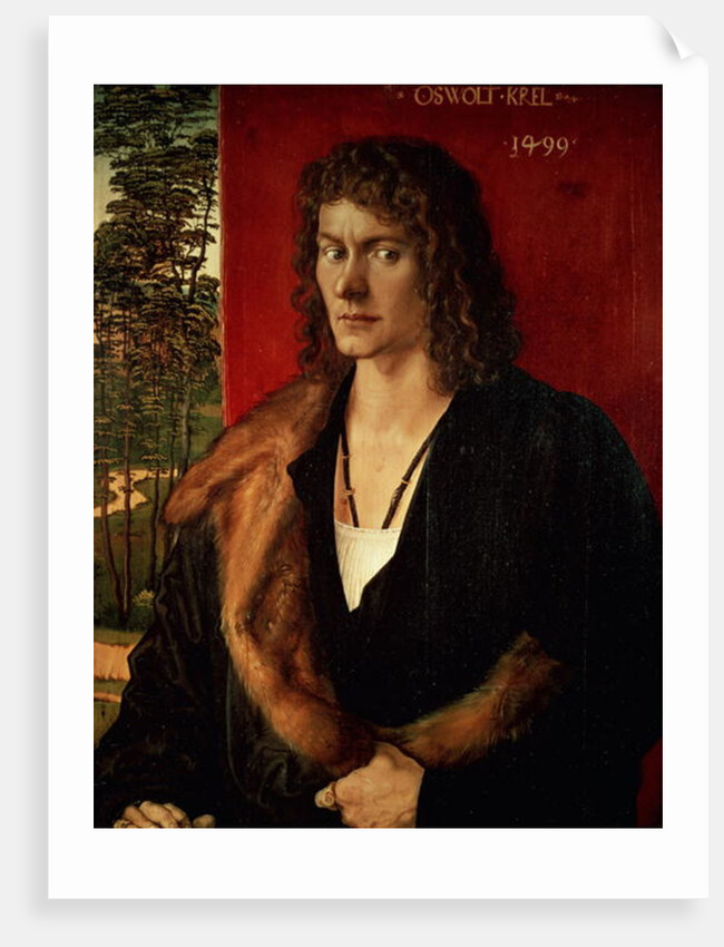 Portrait of Oswolt Krel, 1499 by Albrecht Dürer or Duerer
