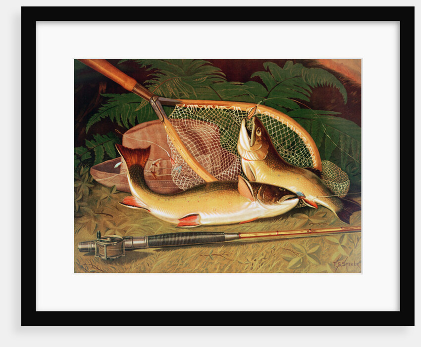 Still Life with a Salmon Trout, a Rod and a Net by Thomas Sedgwick Steele