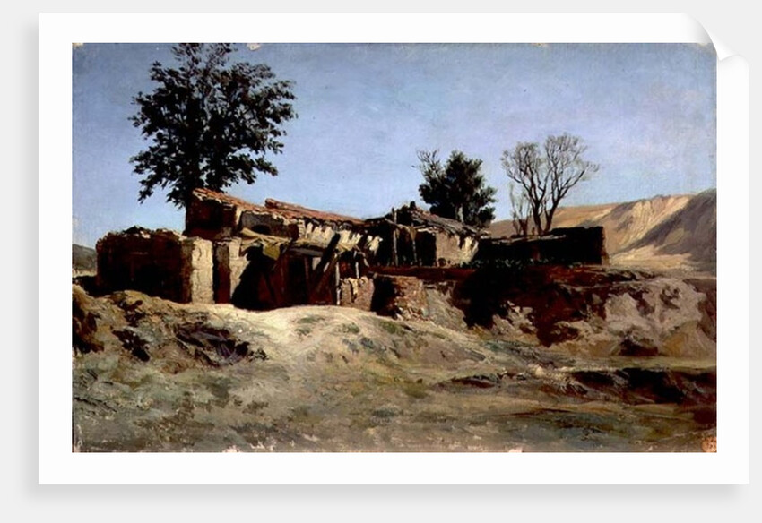 Rooftops on the Principe Pio Mountain by Carlos de Haes