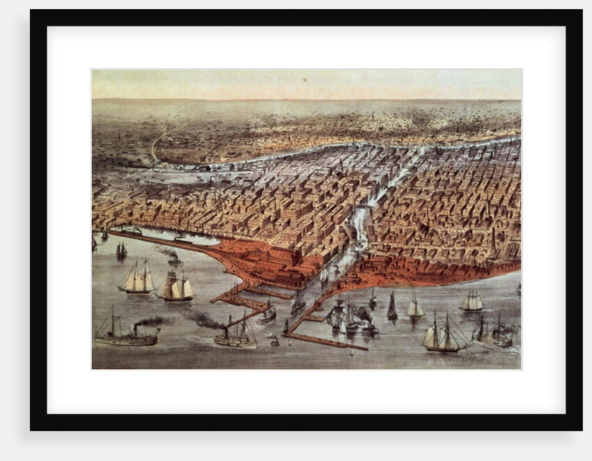 Chicago As it Was, c.1880 by N. and Ives J.M. Currier
