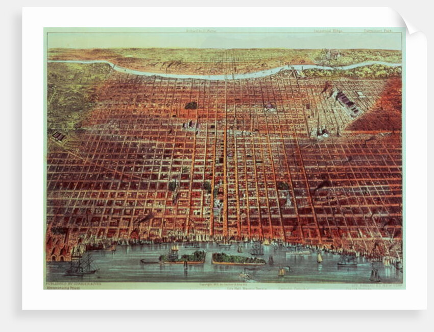General View of Philadelphia, 1875 by N. and Ives J.M. Currier