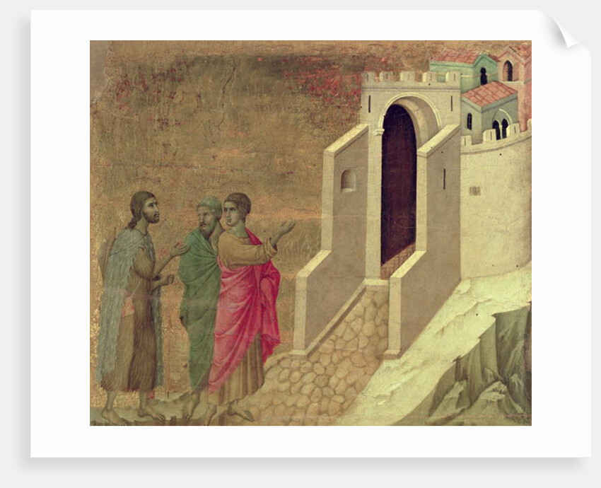 Maesta: Christ Appearing on the Road to Emmaus, 1308-11 by Duccio di Buoninsegna