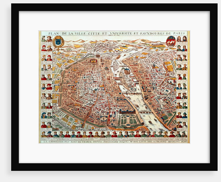 Plan of Paris by French School