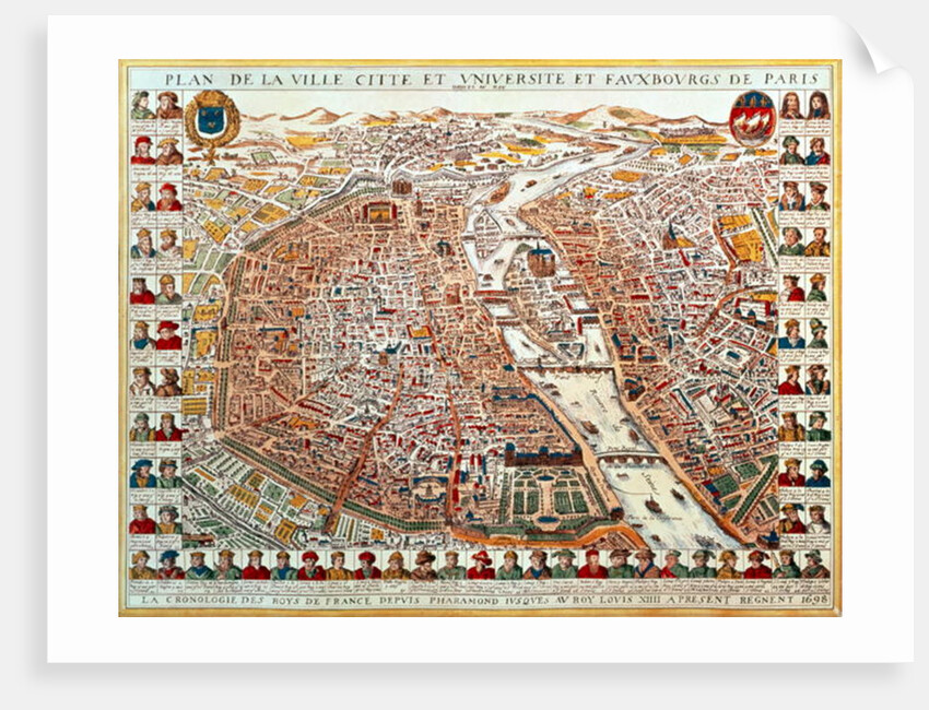 Plan of Paris by French School