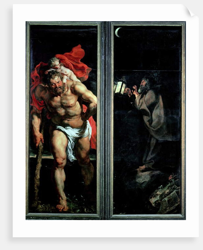 St. Christopher and the Hermit, outside shutters of the Descent from the Cross triptych, 1611-14 by Peter Paul Rubens