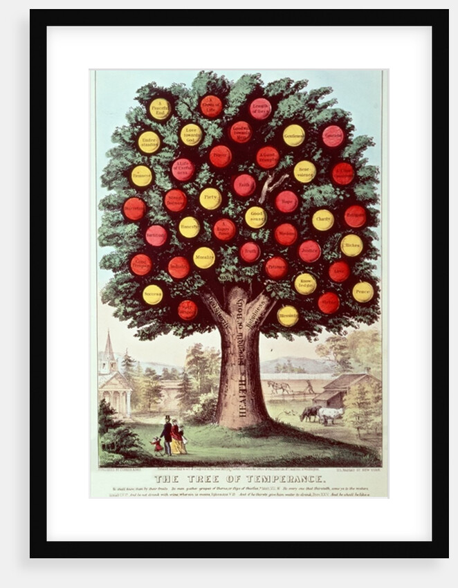 The Tree of Temperance, 1872 by N. and Ives J.M. Currier