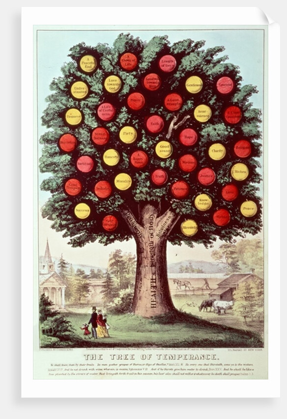 The Tree of Temperance, 1872 by N. and Ives J.M. Currier
