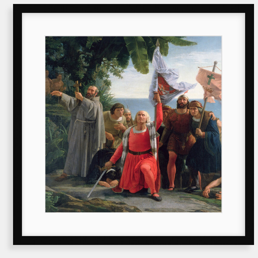 The First Landing of Christopher Columbus in America, 1862 by Dioscoro Teofilo Puebla Tolin
