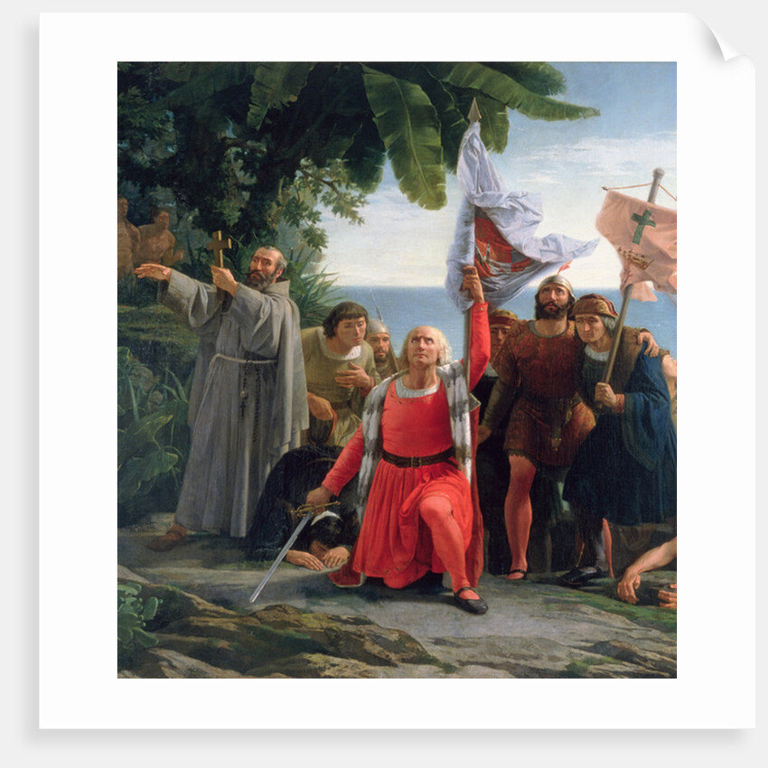 The First Landing of Christopher Columbus in America, 1862 by Dioscoro Teofilo Puebla Tolin