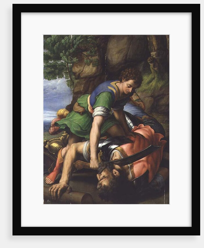 David beheading Goliath by Michiel I Coxie or Coxcie