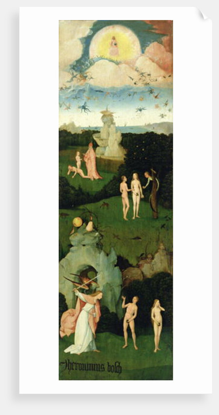 The Haywain: left wing of the triptych depicting the Garden of Eden, c.1500 by Hieronymus Bosch
