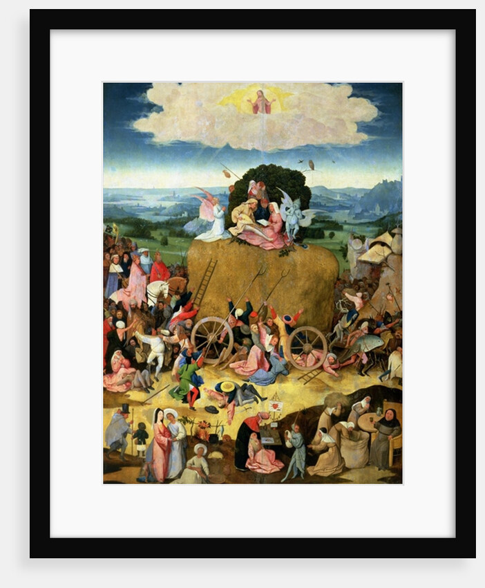 The Haywain, central panel of the triptych, c.1500 by Hieronymus Bosch