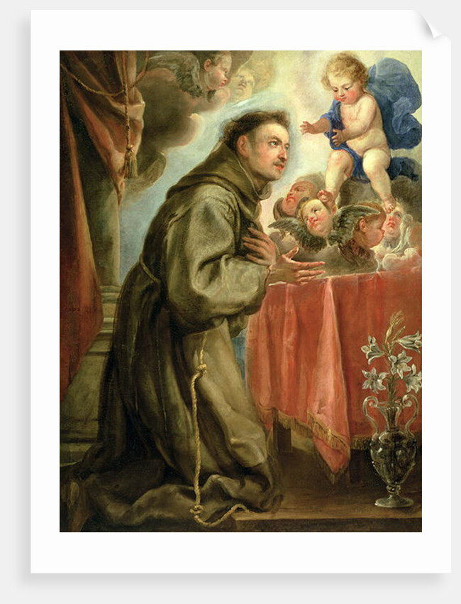 St. Anthony of Padua adoring the Christ Child by Don Juan Carreno de Miranda