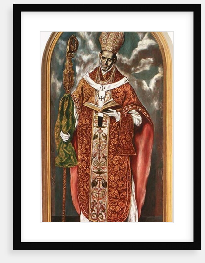 Saint Ildefonsus, a copy of the original in the Escorial by El Domenico Greco