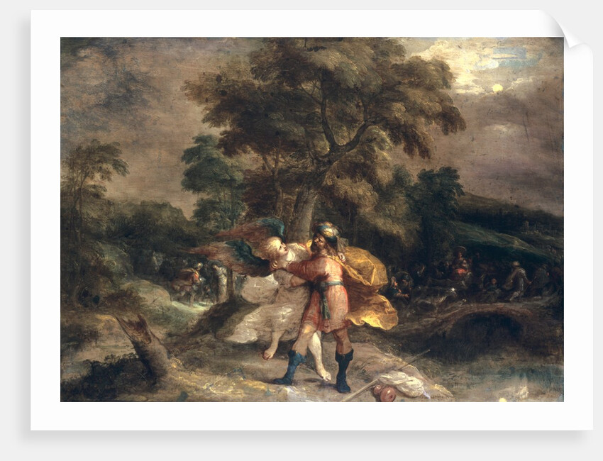 Jacob and the Angel by Frans II Francken