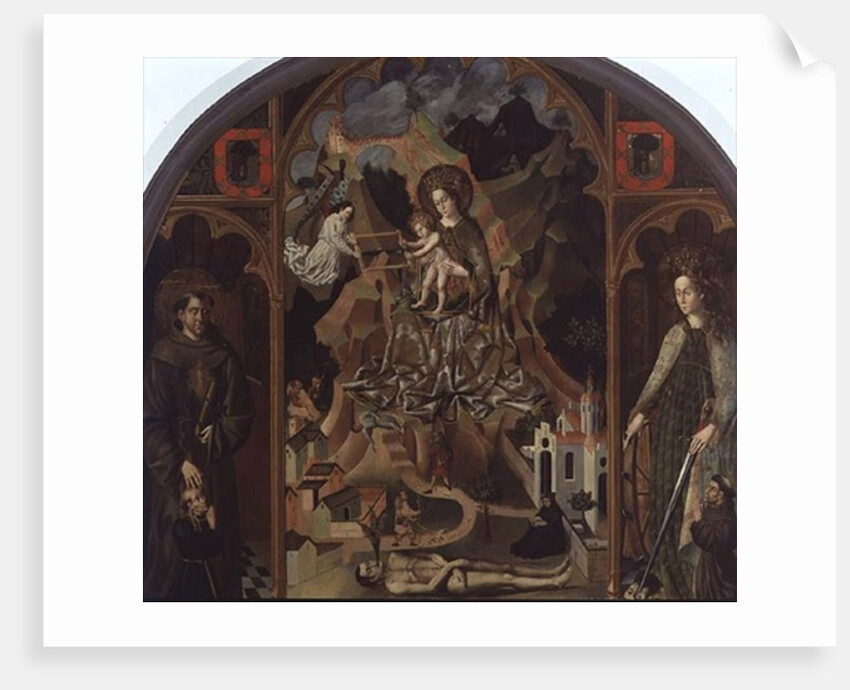 The Virgin of Montserrat with landscape by Spanish School