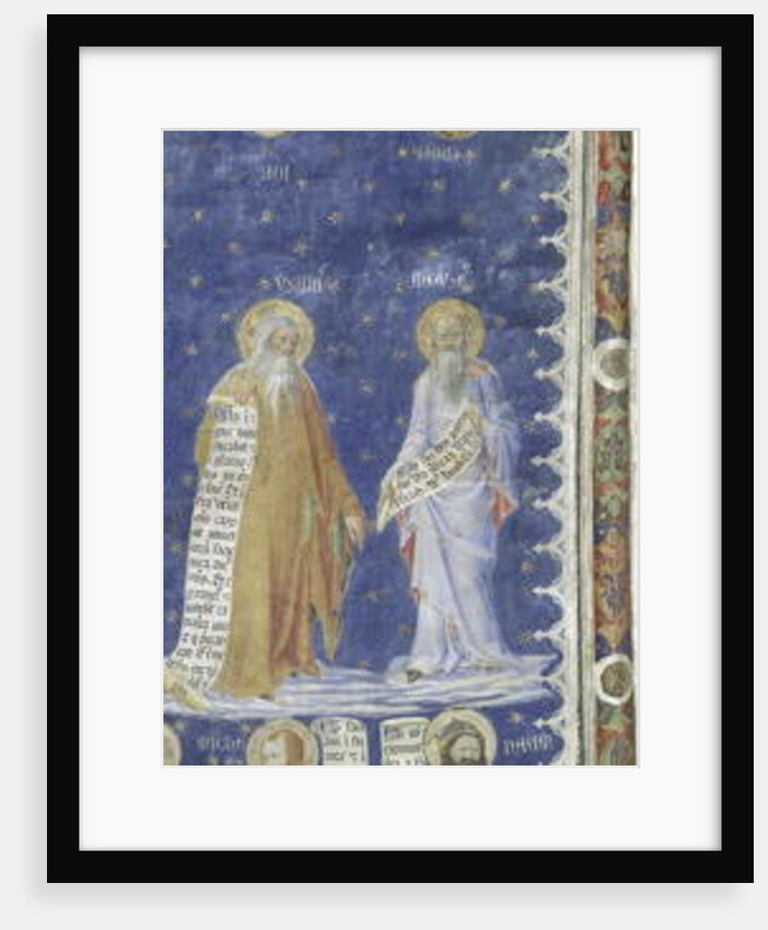 The Prophets fresco in the Salle de la Grande Audience, detail depicting the Prophets Moses and Isaiah, c.1344-5 by Matteo Giovanetti