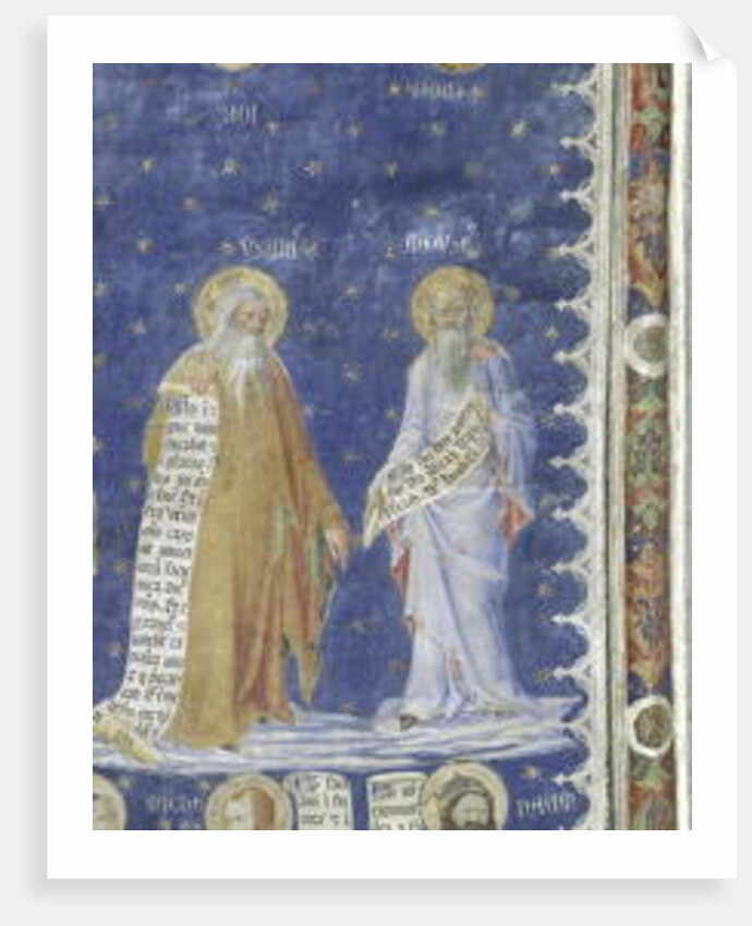 The Prophets fresco in the Salle de la Grande Audience, detail depicting the Prophets Moses and Isaiah, c.1344-5 by Matteo Giovanetti