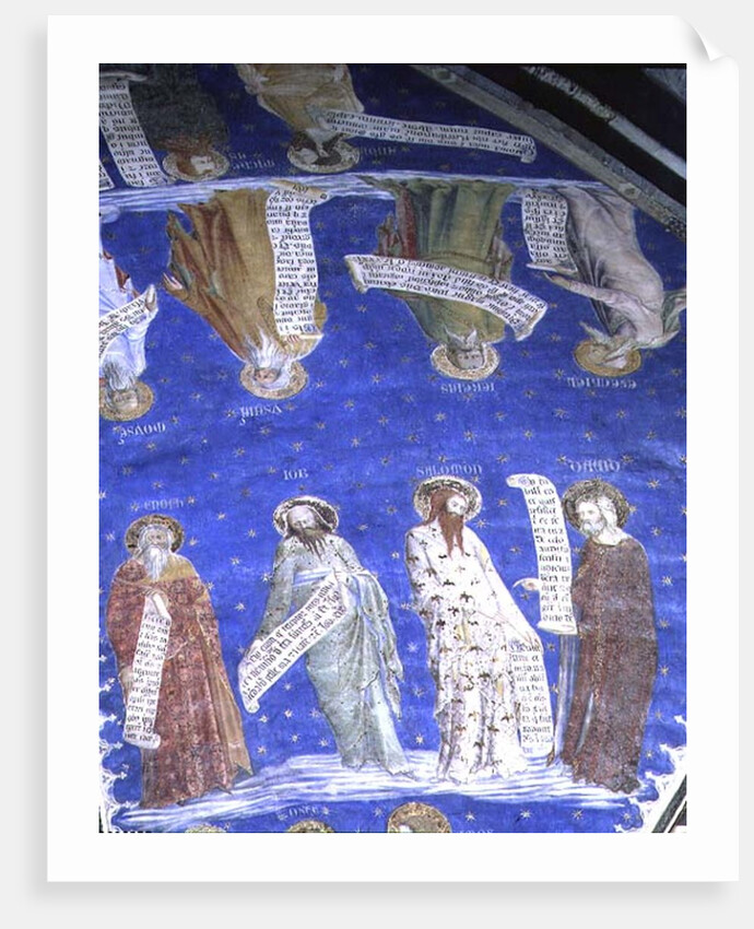 The Prophets Job, Isaiah, Jeremiah, Solomon, Moses, Ezekiel, David, and Enoch from La Salle de la Grande Audience c.1353 by Matteo Giovanetti