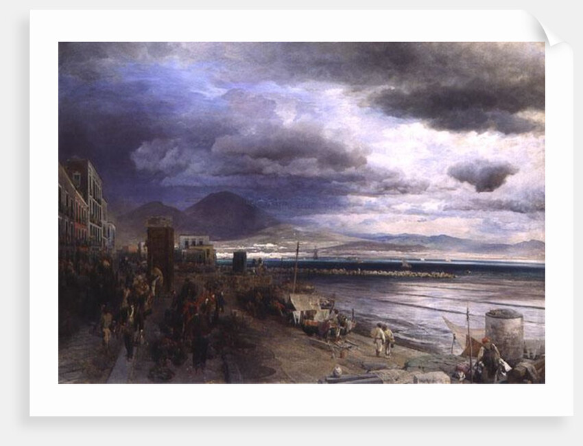 The Coast of Naples, 1877 by Andreas Achenbach