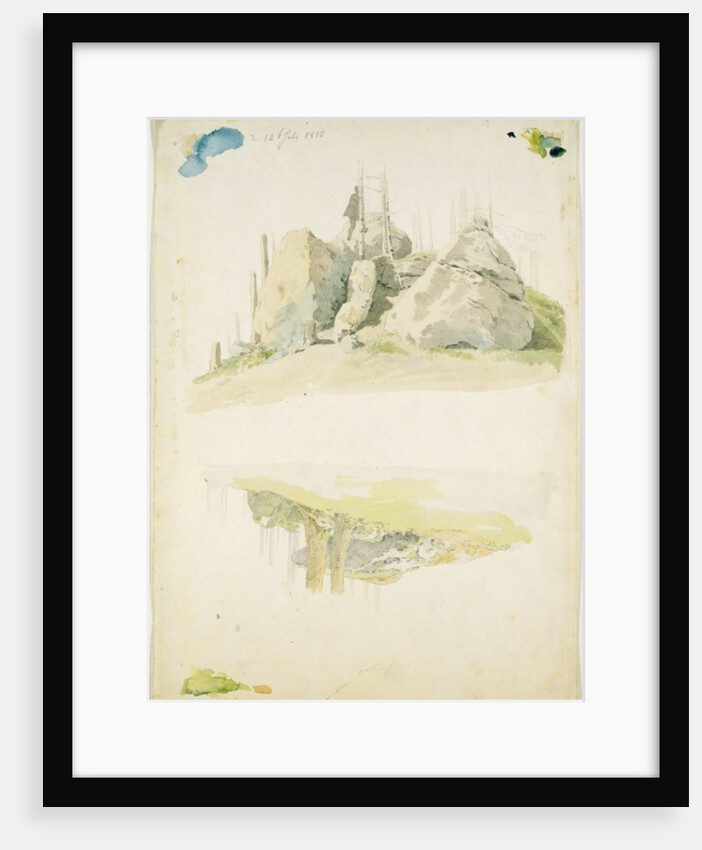Rock and Tree: Two Studies, 12th July 1810 by Caspar David Friedrich