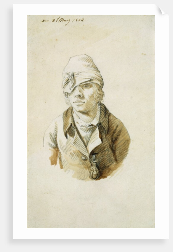 Self Portrait with Cap and Eye Patch, 8th May 1802 by Caspar David Friedrich