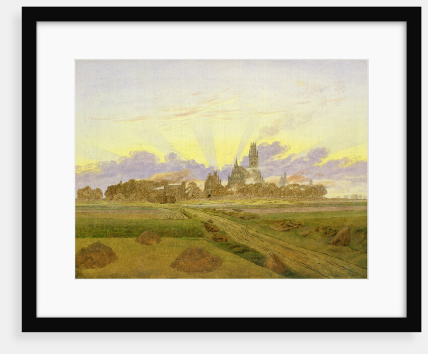 Dawn at Neubrandenburg by Caspar David Friedrich