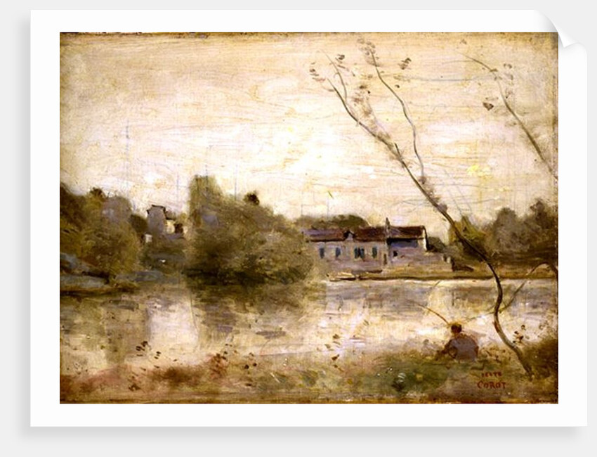 The Pond from the Villa d'Avray, 1865 by Jean Baptiste Camille Corot