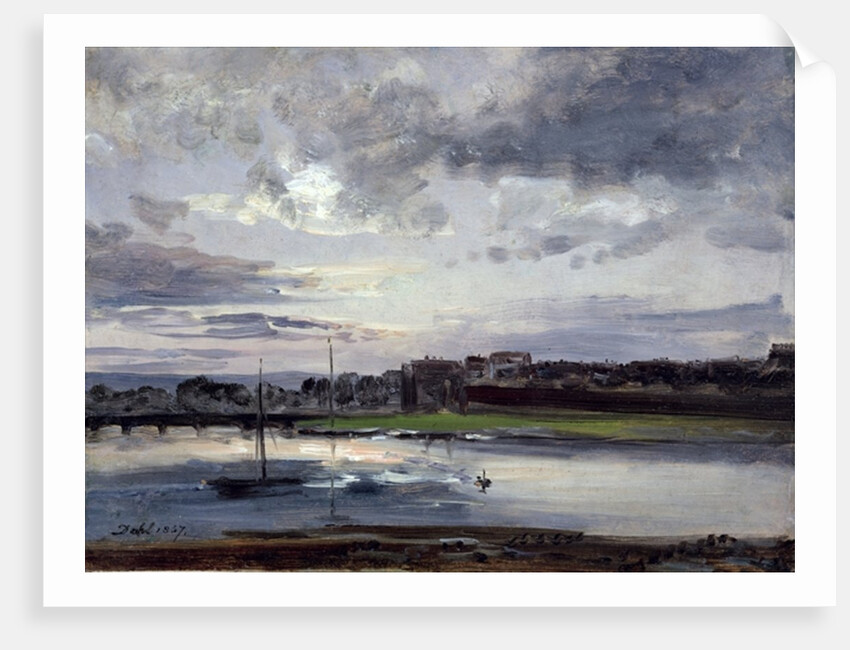 The Elbe and the New Town, Dresden, in the Evening Light, 1837 by Johan Christian Dahl