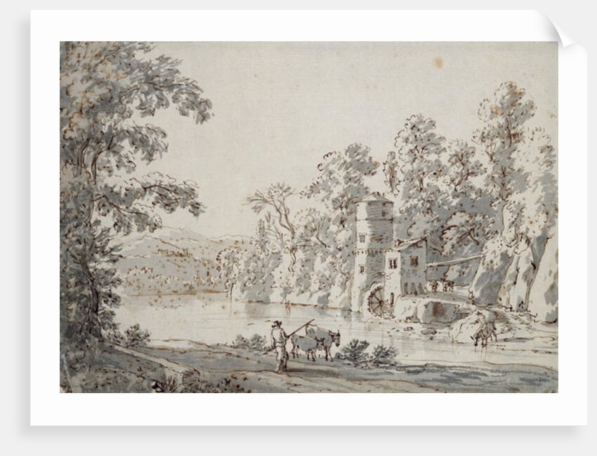 The Watermill by the Ford by Jan Hackaert