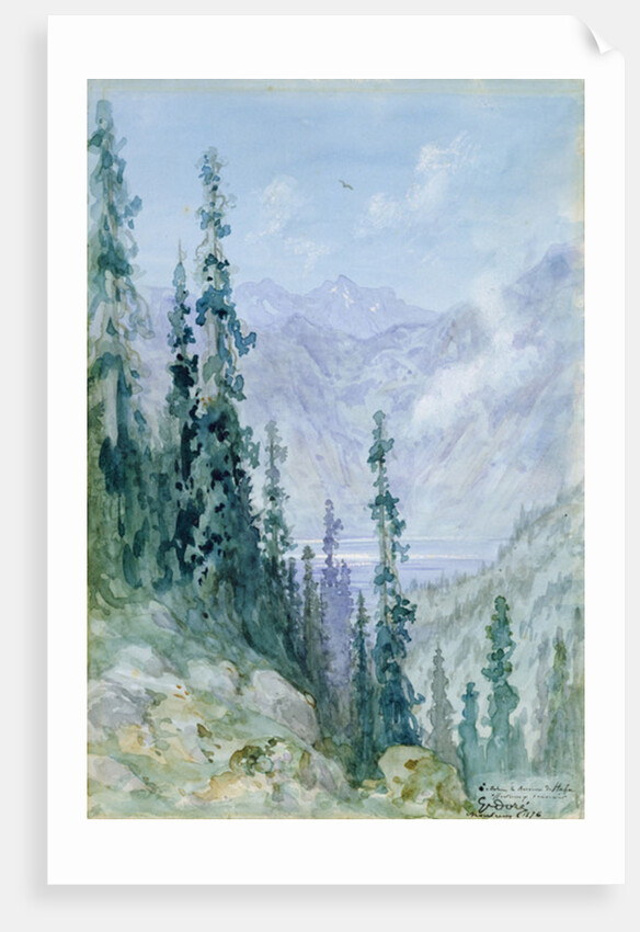 Mountainous landscape, 1876 by Gustave Dore