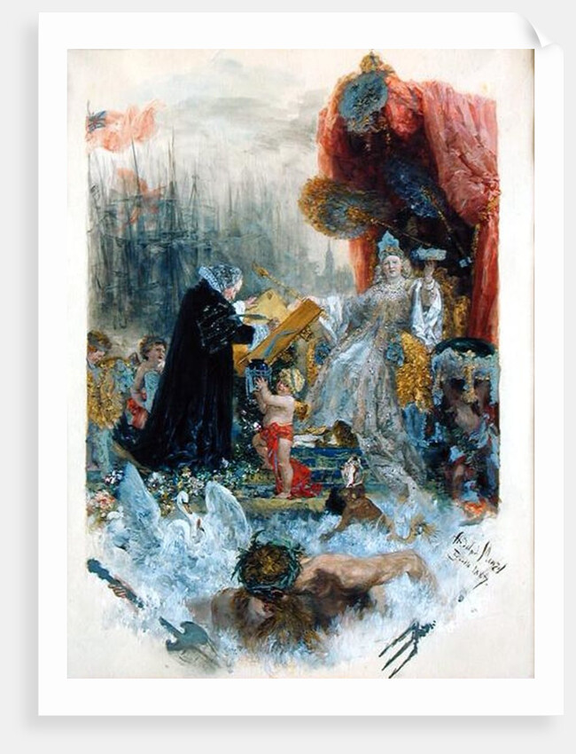 Honorary Citizenship Document of the City of Hamburg, 1887 by Adolph Friedrich Erdmann von Menzel