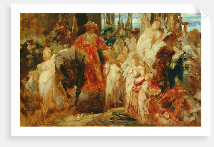 Study for The Entrance of Emperor Charles V into Antwerp in 1520, 1876-77 by Hans Makart