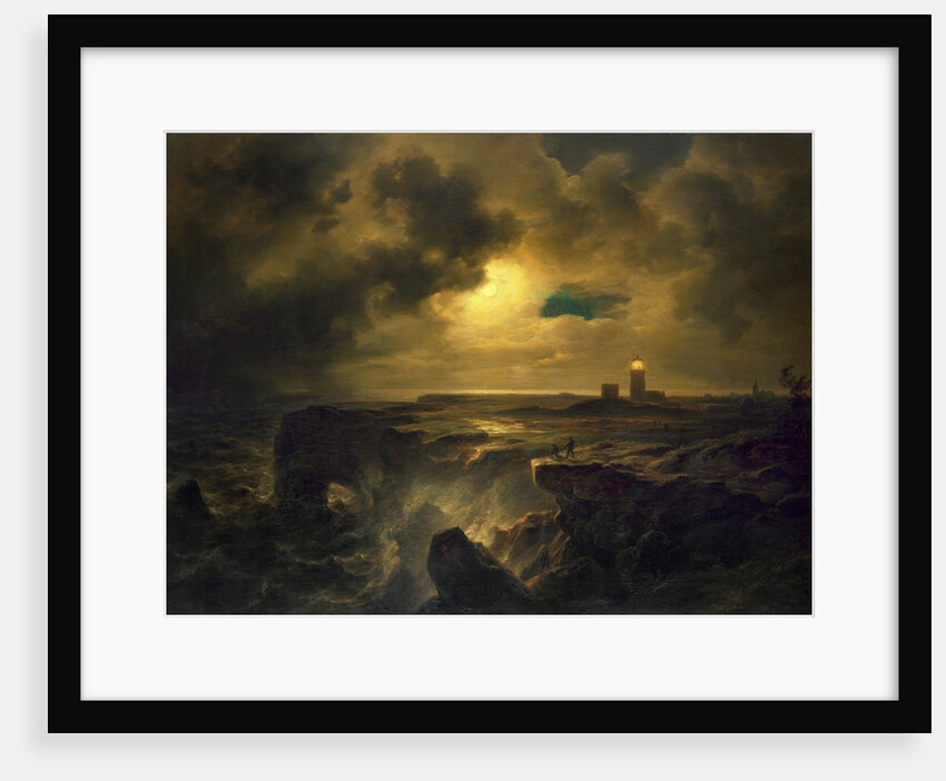 Helgoland in Moonlight, 1851 by Christian Ernst Bernhard Morgenstern