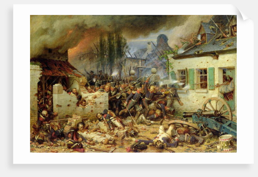 Attacking the Prussians in Plancenoit in the Battle of Waterloo, 1863 by Adolf Northern