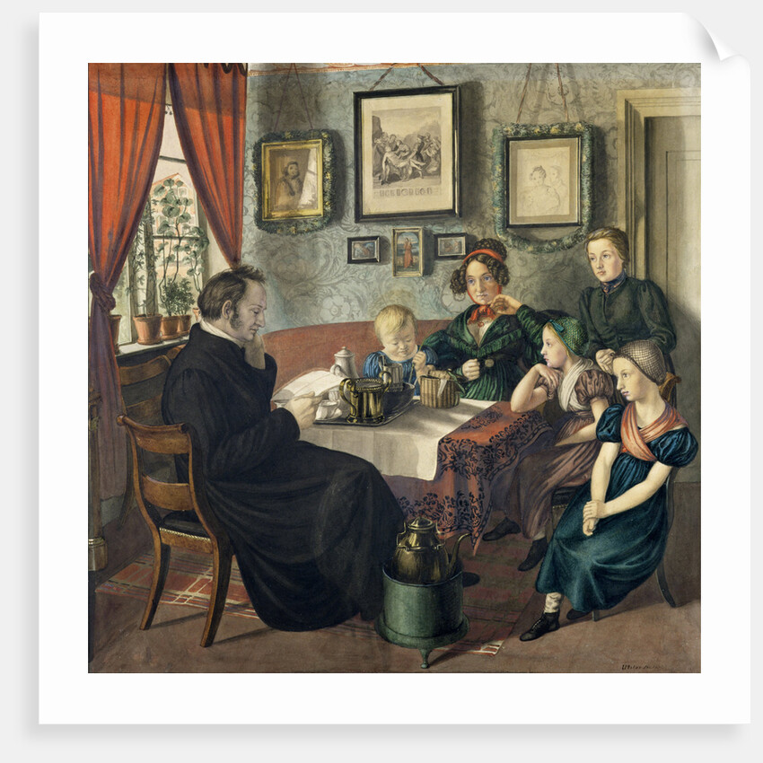 Pastor Johann Wilhelm Rautenberg and his Family, 1833 by Carl Julius Milde