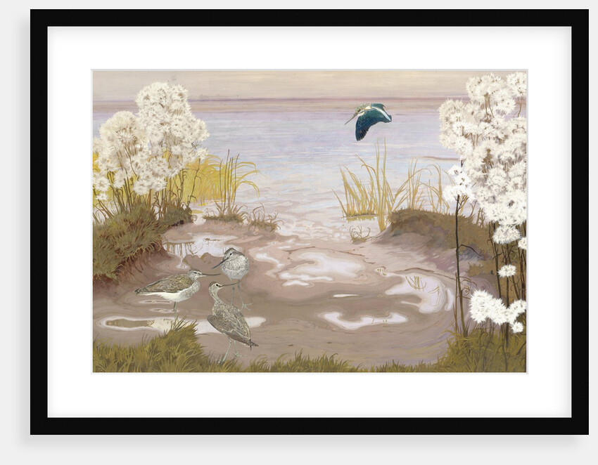 Bird on the Mud Flats of the Elbe, 1910 by Friedrich Lissmann