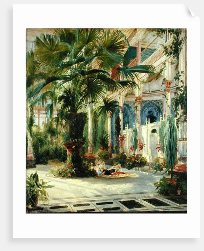 Interior of the Palm House at Potsdam, 1833 by Karl Blechen