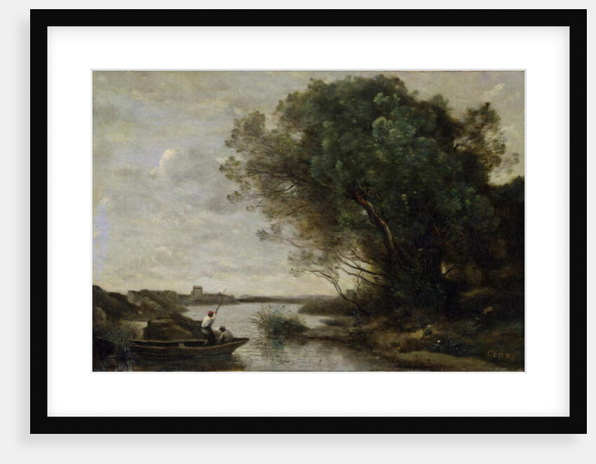River Landscape by Jean Baptiste Camille Corot